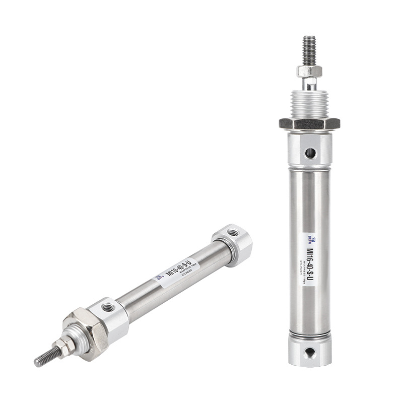 Stainless steel mini cylinder MI10/12/16/20/25-10X20X25X30*50X75X100-S-U flat tail Item Picture