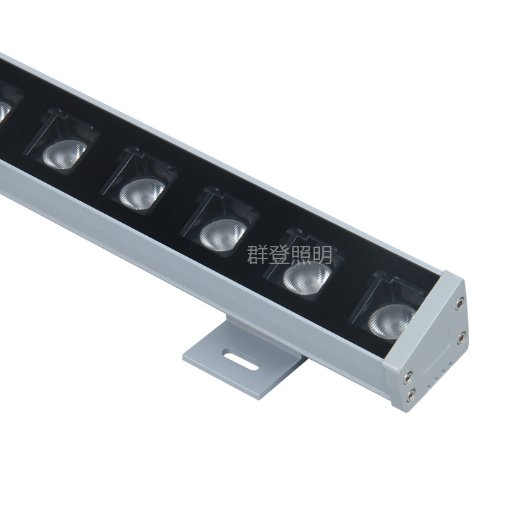 Private mold anti-glare RGBW external control inclined surface wall-washing light, outdoor lighting belt, automatic cleaning, irregular LED wall-washing light details Picture