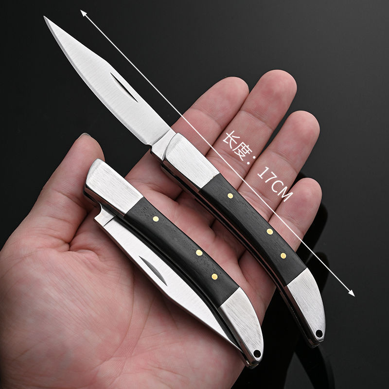 Folding knife, outdoor mini portable stainless steel high-hardness small knife, sharp household fruit knife, camping hardware tools undefined