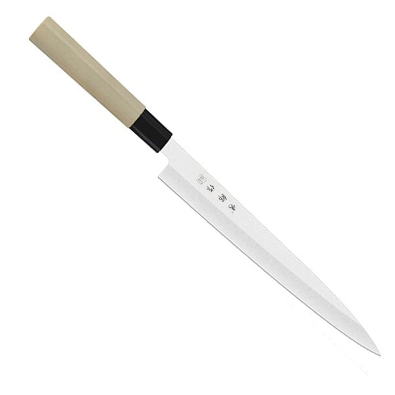 Shiro sushi knife, Japanese sashimi knife, salmon cutting knife, raw fish slice knife, willow leaf knife, Japanese cuisine knife Item Picture