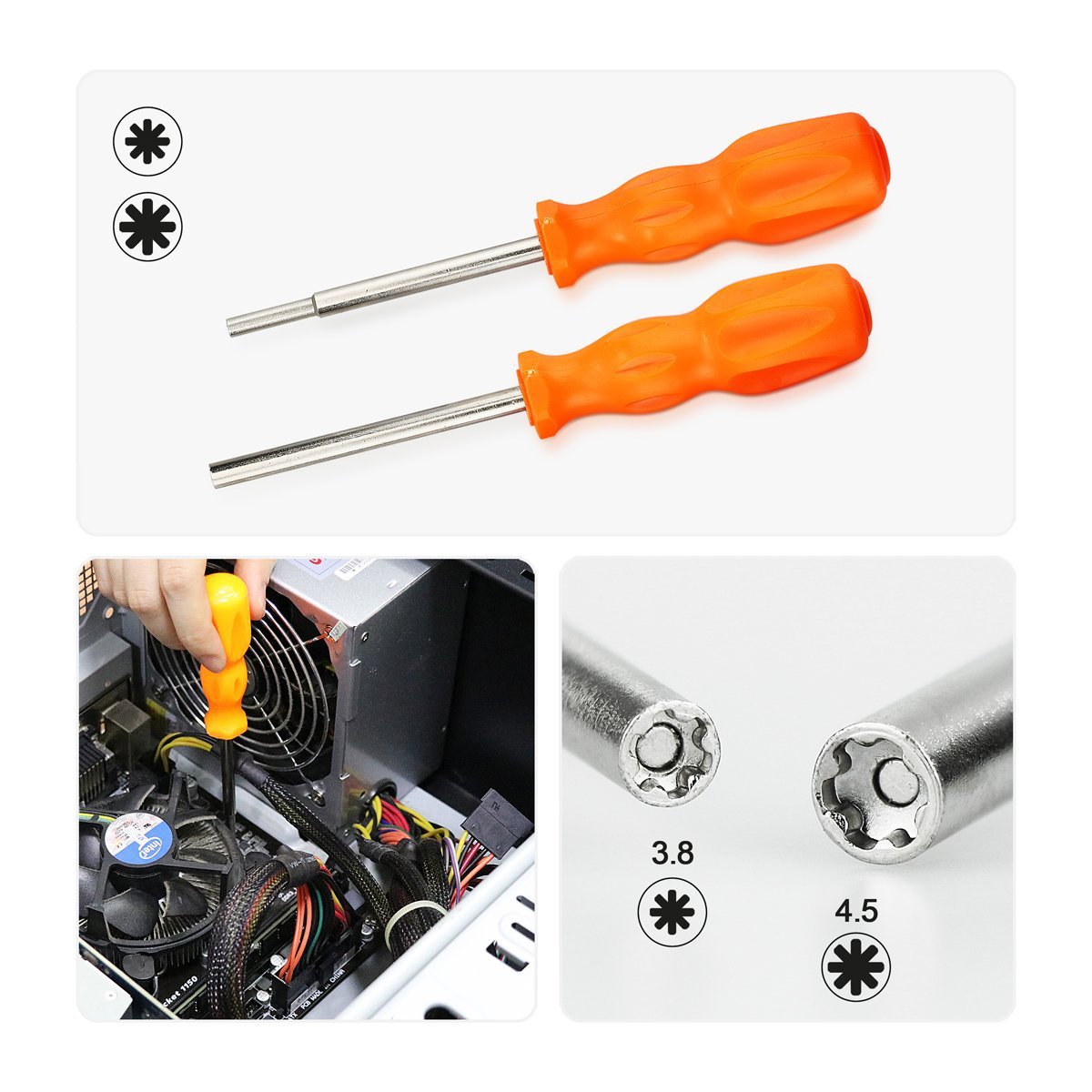 NGC N64 SFC Disassembly + Cartridge Removal Special Screwdriver Set for WII Power Screwdriver details Picture