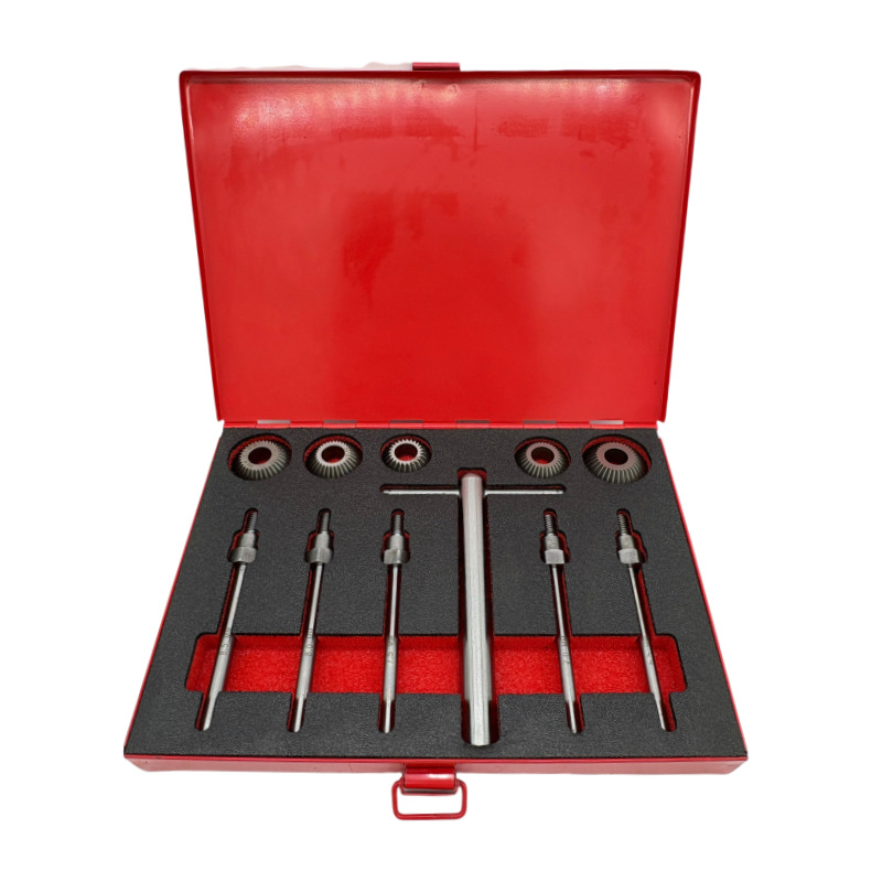 11-piece valve seat cleaning reamer set, valve seat cleaning reamer valve stem guide cleaning reamer assembly details Picture