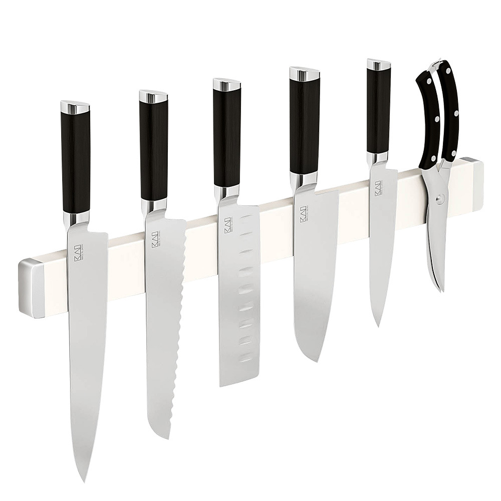 304 stainless steel magnetic knife rack, kitchen wall-mounted kitchen knife storage rack, magnetic knife counter Item Picture