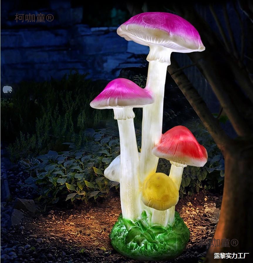 Simulated luminous mushroom garden lamp, solar outdoor waterproof garden decorative landscape lamp, creative outdoor Mtaibao Specification drawing