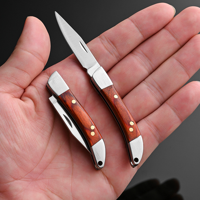 Mini folding knife, express delivery opening knife, outdoor portable knife, small knife, exquisite stainless steel fruit knife undefined