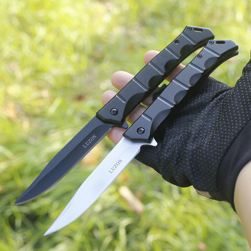 High-hardness outdoor survival folding knife, camping self-defense, portable survival folding knife with aluminum handle Specification drawing