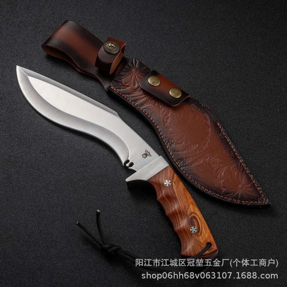 The manufacturer is selling the Xunlong outdoor camping keel integrated heavy-duty sharp knife, a straight knife for household bone-cutting and outdoor survival Specification drawing