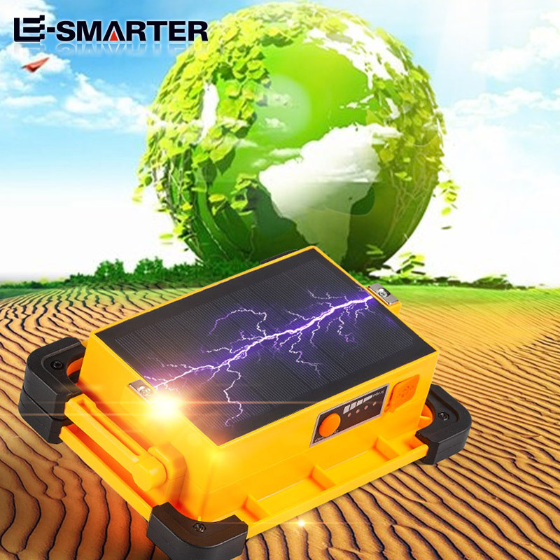 Outdoor emergency portable light LED solar USB charging work light portable maintenance light strip magnet strong light flashlight details Picture