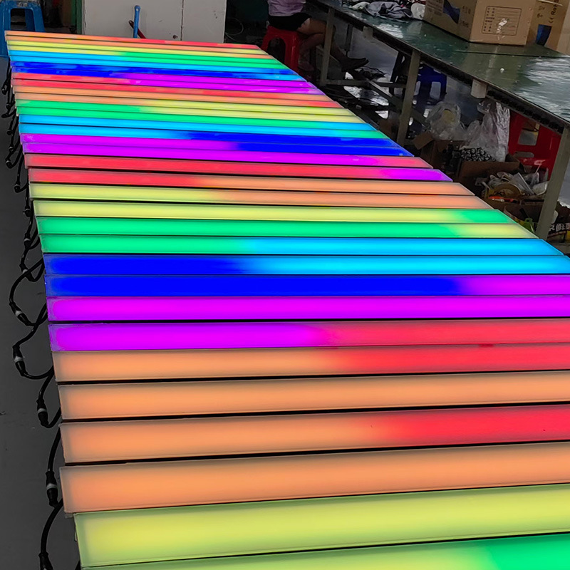 LED long strip floor tile light, stainless steel waterproof seven-color buried luminous floor, gravity interactive sensing ground embedded Specification drawing