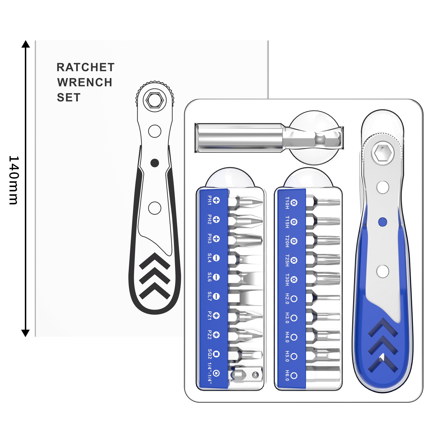 22-in-one dual-purpose wrench ratchet screwdriver, cross-border forward and reverse hexagonal plum blossom multi-functional maintenance screwdriver tool Item Picture