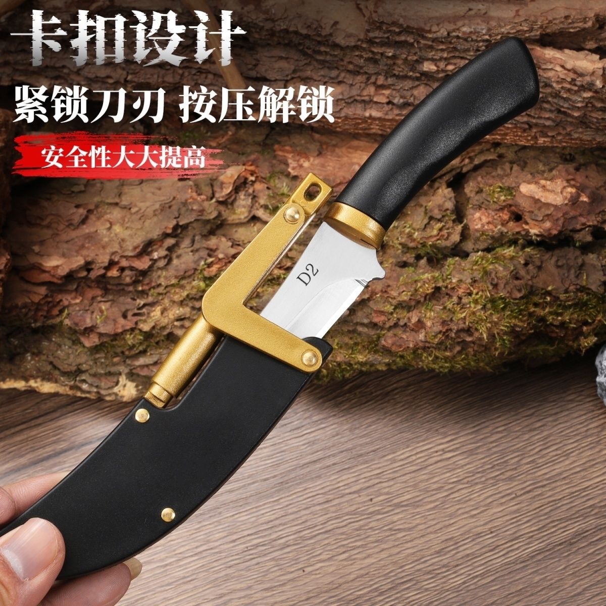 D2 Hummingbird Fruit Knife, Meat knife, hand-handled meat special knife, multi-functional stainless steel portable sharp outdoor knife details Picture