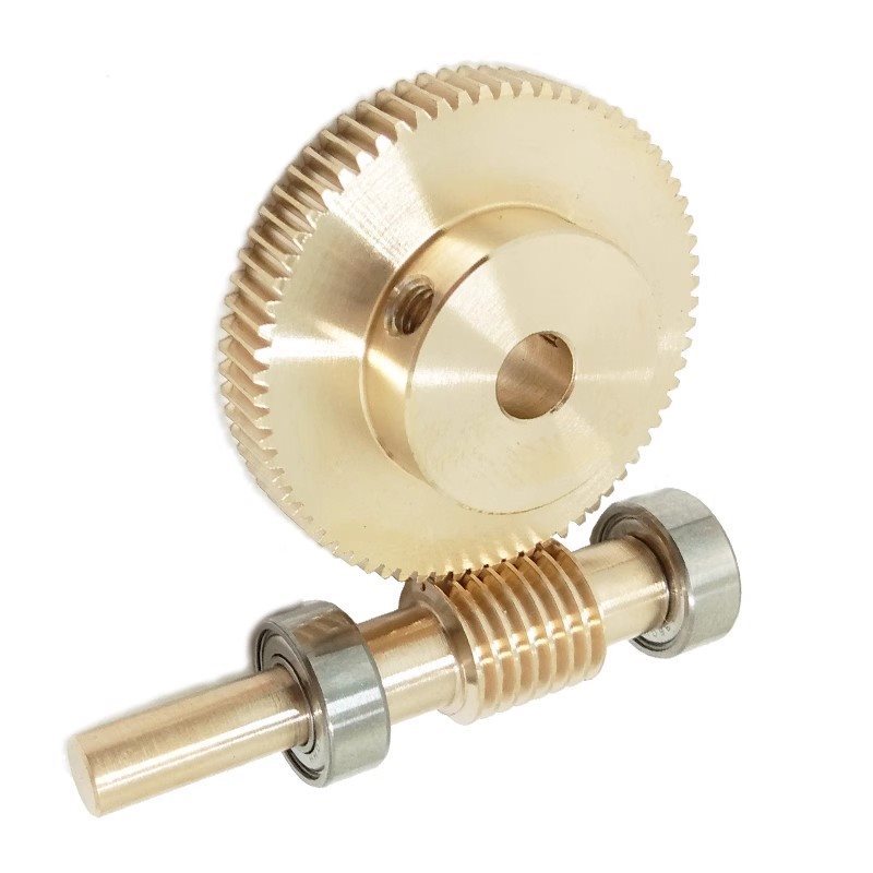 Processing of turbine worm gear reducer parts, transmission gears, 2.5 molds, 3 molds, 60-tooth large-diameter brass worm wheels and worms Item Picture