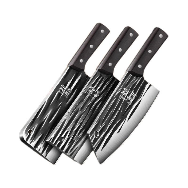 Forged kitchen and household knife sets, Longquan kitchen knives for both cutting and slicing, sharp and in stock for wholesale Item Picture