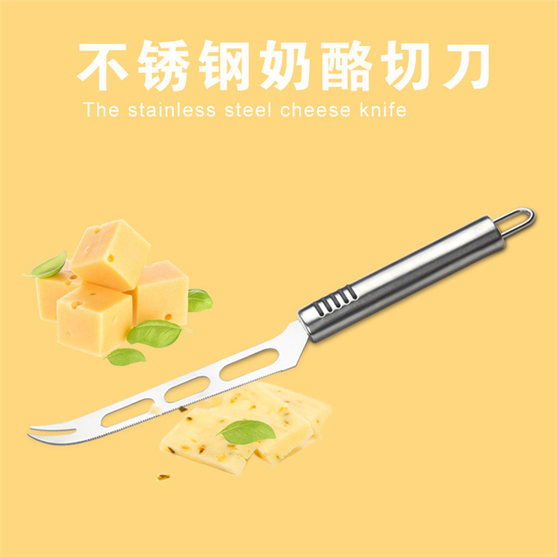Stainless steel cheese knife, creative butter cheesecake dessert cutter, pizza knife, butter knife, kitchen baking utensils full figure