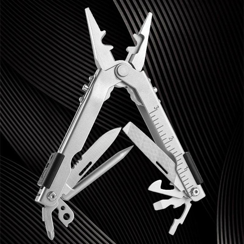 Ruibo Portable home, outdoor, car, daily use, multi-purpose knife tool, telescopic one-handed quick-release pliers details Picture