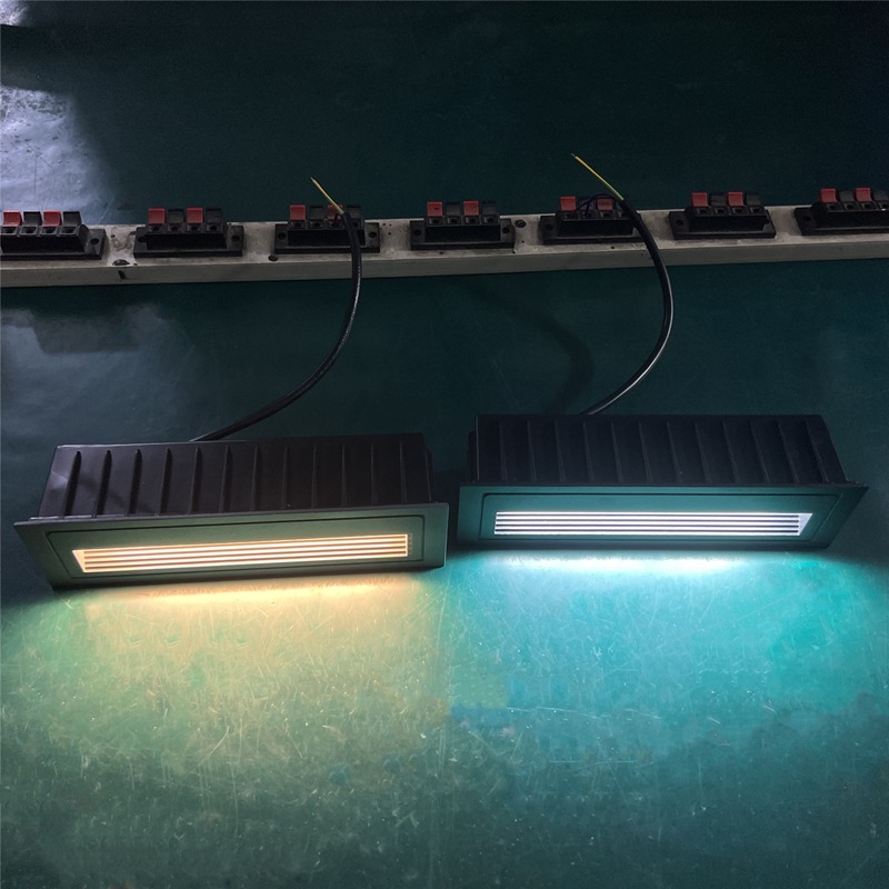 led rectangular embedded waterproof outdoor corridor corner lights, stair treads, steps, sockets, steps Specification drawing