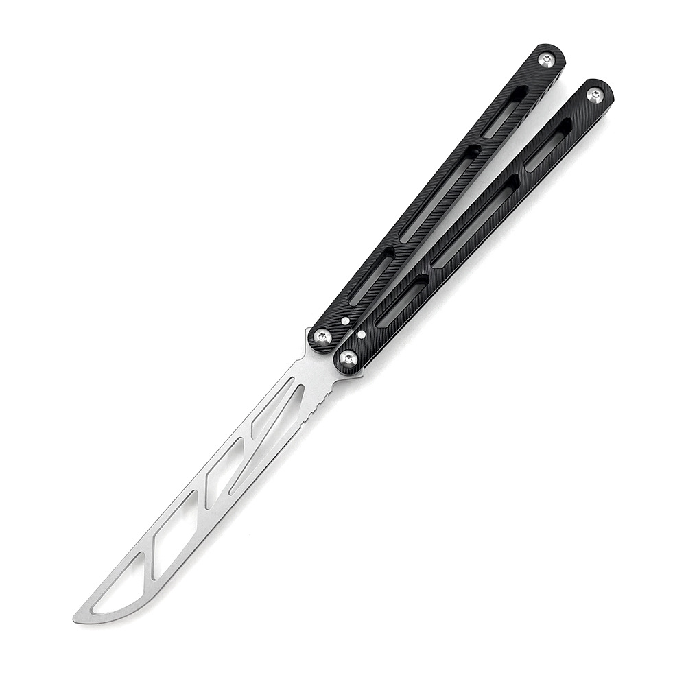 SF Suifeng Tsunami Integrated 7075 Aluminum Practice knife, Butterfly knife, unedged fancy training knife, portable tactics undefined
