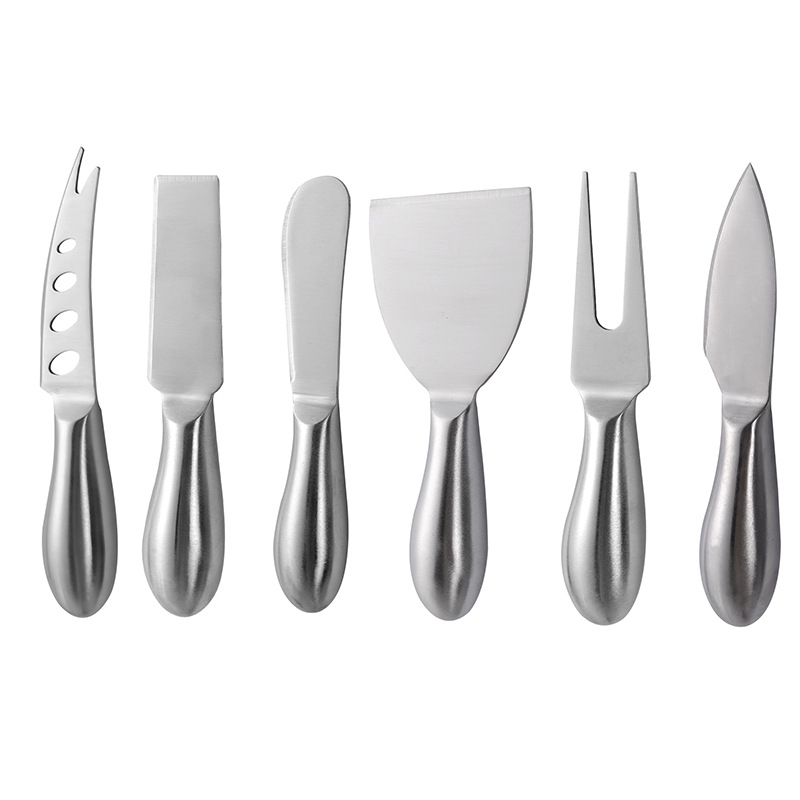 Factory wholesale cheese knives, butter pizza knives, cake tools, cheese knives, stainless steel and wooden handle cheese knife and fork sets full figure