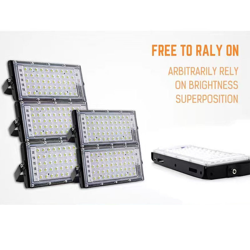 Cross-border exclusive manufacturer direct sales LED module floodlights, 50W ultra-bright outdoor waterproof and lightning protection floodlights full figure
