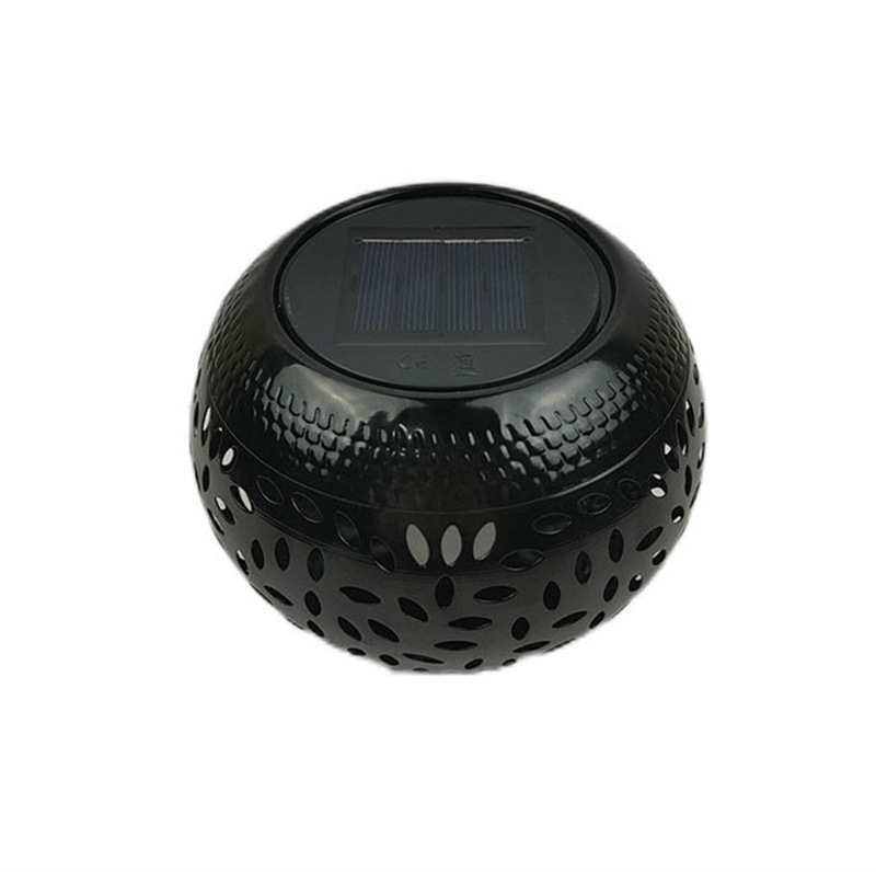 Solar-powered ironwork round ball earthenware jar antique projection lamp, atmosphere lamp, outdoor waterproof garden decoration, courtyard landscape lamp Item Picture
