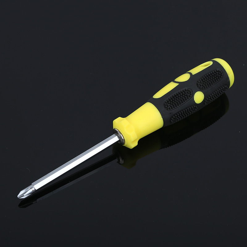 Manufacturer's flat-mouth plum blossom dual-purpose screwdriver, flat-head cross plum blossom strong magnetic roving tool screwdriver Specification drawing
