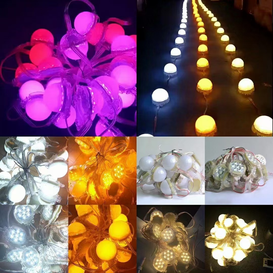 RGB point light source, pixel light, pixel display screen, marquee light, contour light, led light string, dot matrix, flowing water, chasing light Application Scenario