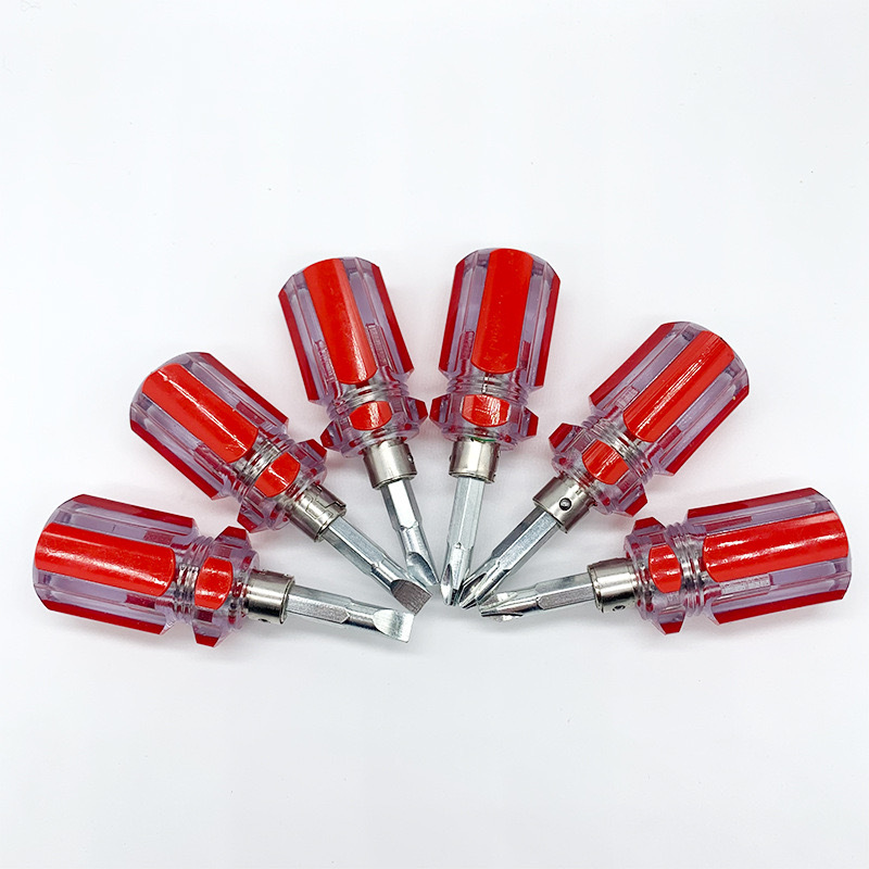 Wholesale mini crystal dual-purpose radish head screwdriver, transparent color strip screwdriver, multi-functional strong magnetic small screwdriver Specification drawing