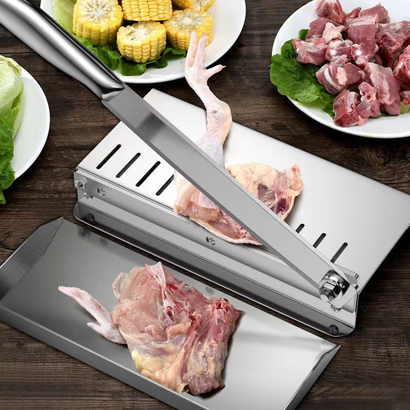 New small slicer, kitchen knife, household bone-cutting guillotine, multi-functional pig's trotter, commercial chicken, duck and fish cutter, and meat cutter details Picture