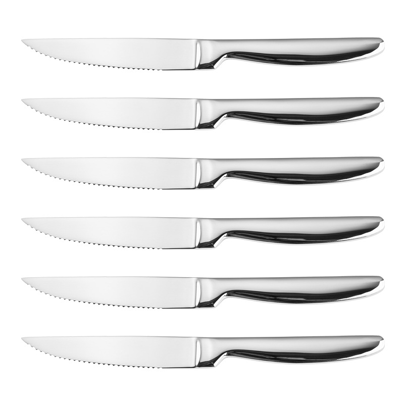 This cross-border best-selling stainless steel steak knife for Western cuisine is sharp and professional. It is suitable for cutting steaks in restaurants and families and is durable Item Picture