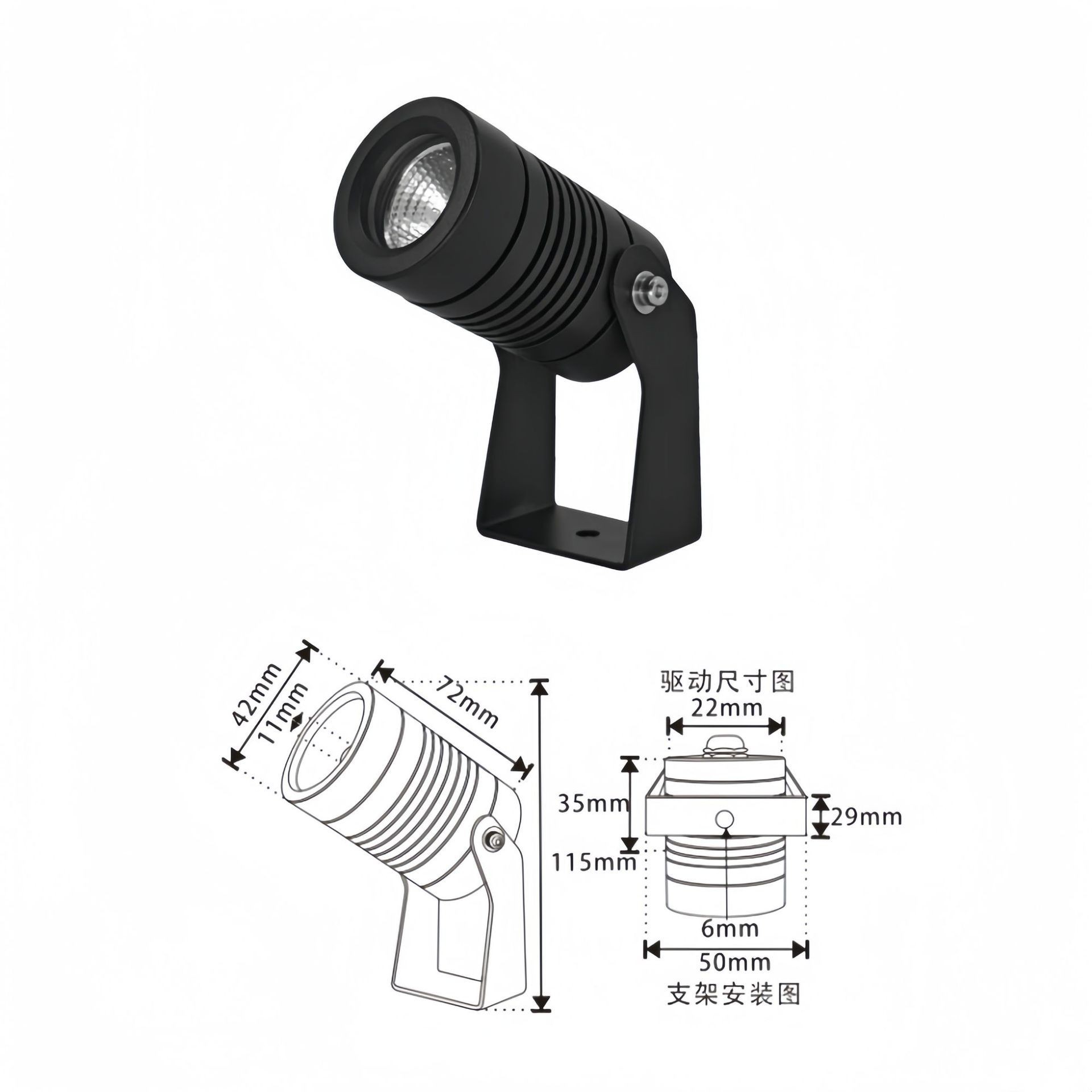 Outdoor spotlights, waterproof tree lights, tree illumination lights, landscape spotlights, villa garden lawn insert lights, outdoor courtyard lights details Picture