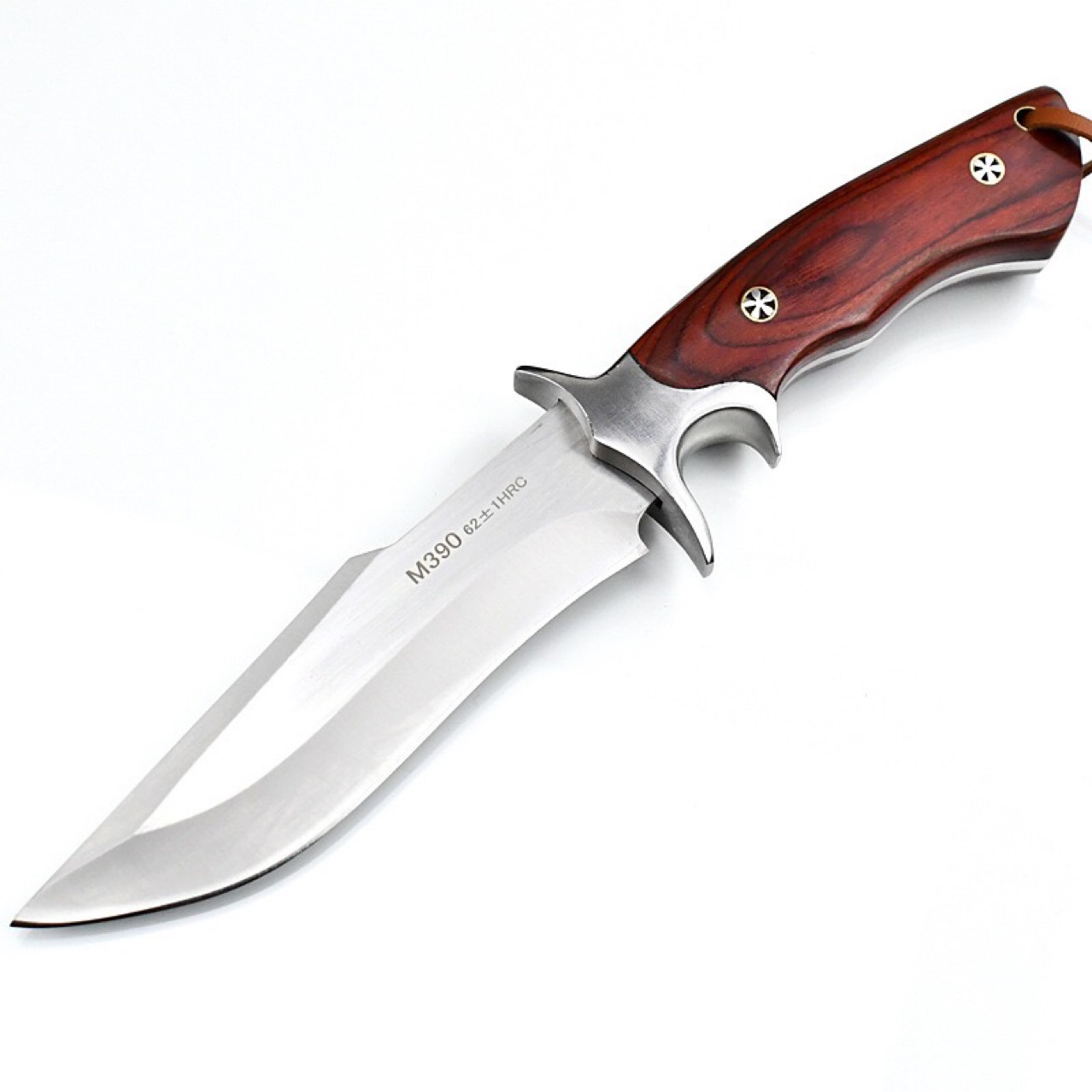 The first-generation M390 one-piece sharp and durable outdoor straight knife of Lion King is a hot seller in Yangjiang manufacturer's wholesale stock on e-commerce platforms Specification drawing