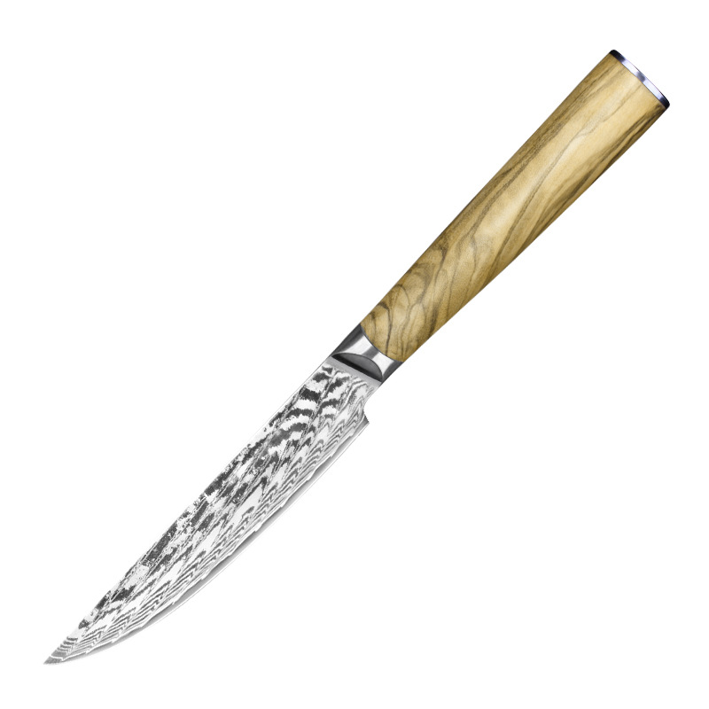 Stainless steel steak knife, hotel Western restaurant beef steak knife, kitchen knife, Damascus steel VG10 meat knife Item Picture