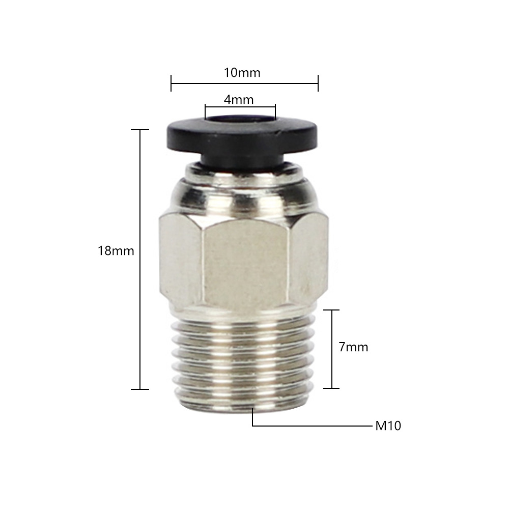 3d printer accessories, PC air pipe threaded straight-through quick connectors, nickel-plated pneumatic connector components, are selling well across the border undefined