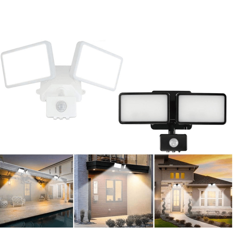Cross-border manufacturer wholesale human body sensor lights, courtyard outdoor wall lights, garden waterproof led security lights, fence lights full figure