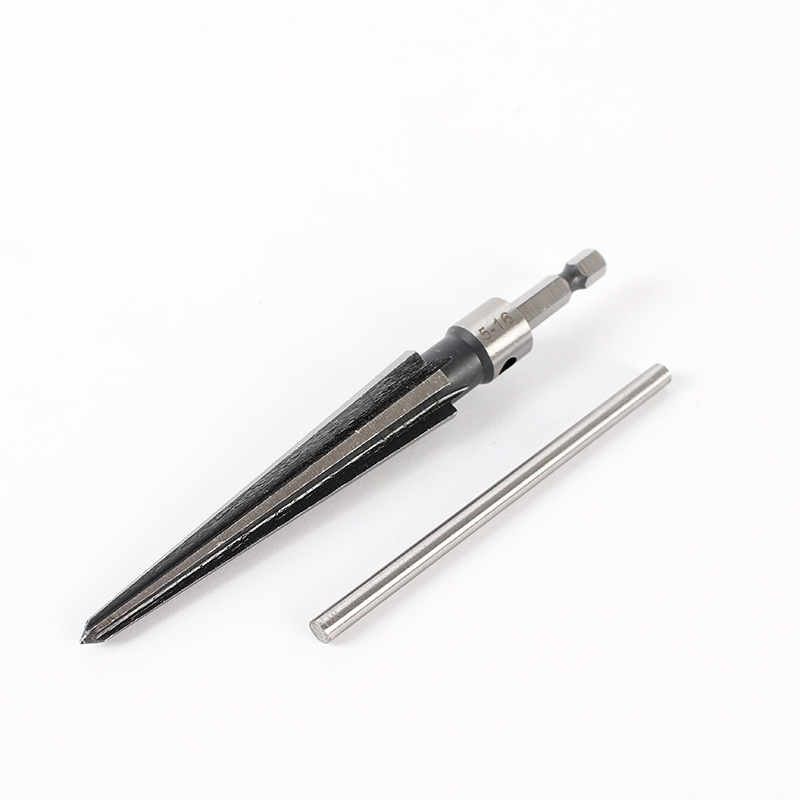 Round hexagonal handle taper reamer, woodworking chamfering tool, deburring hole opener, chamfering and reaming tool, hand-electric reamer cutting tool undefined