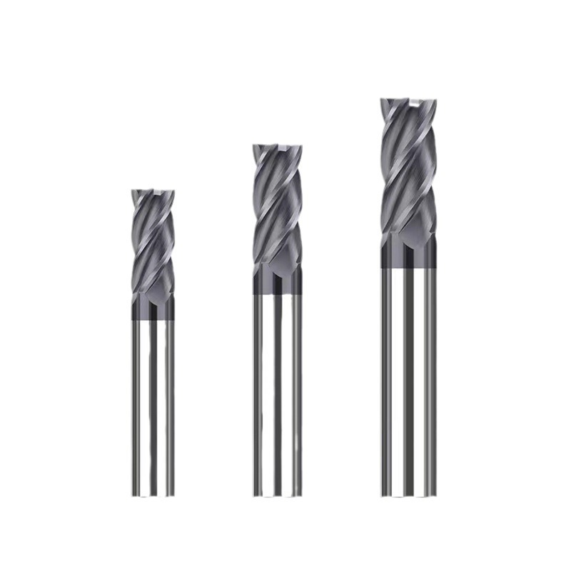 55-degree imperial tungsten steel milling cutter, 1/8 coated steel milling cutter, 1/4 cemented carbide CNC tool, 4-edge straight shank tool Item Picture