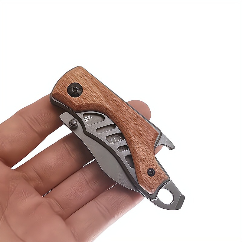 X65 Outdoor portable knife, folding knife, sharp express box opening knife, high-hardness fruit knife, creative keychain knife details Picture