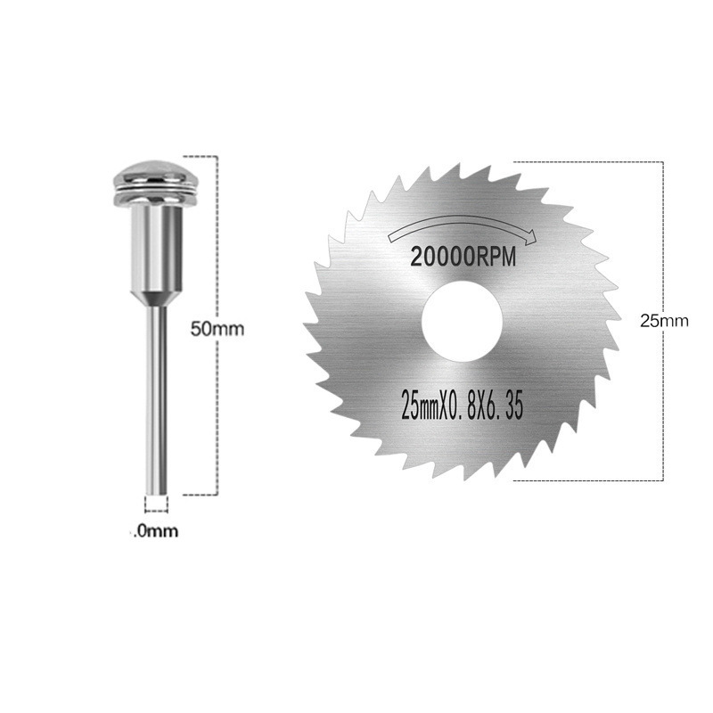 High-speed steel mini saw blade set, ultra-thin cutting blade, wood, aluminum, metal, decorator, hand drill, circular saw blade Item Picture