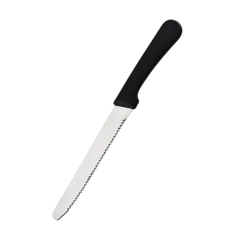 Cross-border stainless steel steak knife, Western dining knife, Western tableware, Western steak knife, serrated knife, kitchen and hotel utensils Specification drawing