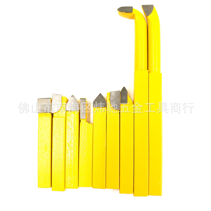 Welding alloy turning tools, yellow small flying tools, instrument lathe, small turning tools 8*8, 10*10, 12*12, 16*16 full figure