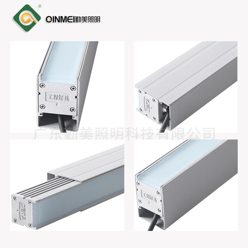 led outdoor linear floor tile lights, park and square lighting linear ground lights, embedded waterproof strip ground lights Specification drawing