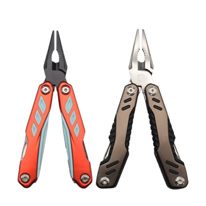 Factory direct sales of multi-functional folding color handle tail lock pliers, wire cutters, outdoor camping tools, portable pliers, gift pliers Item Picture