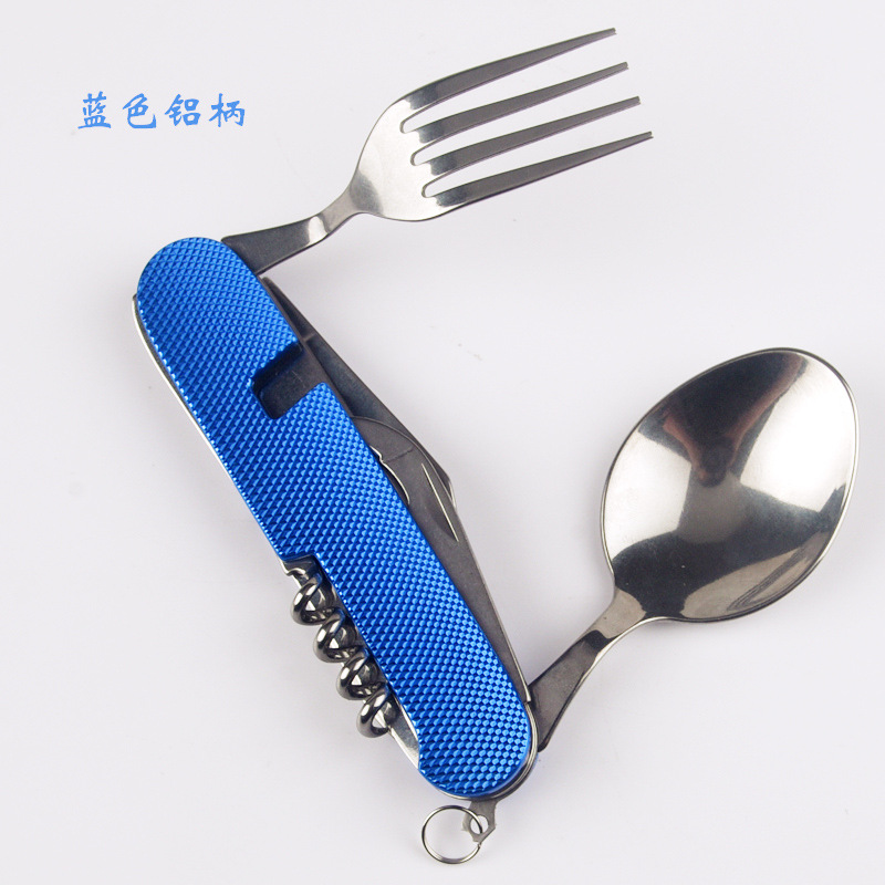 Multi-functional knife, detachable six-opening knife, fork, spoon, folding knife, fork set, folding knife, multi-functional knife undefined