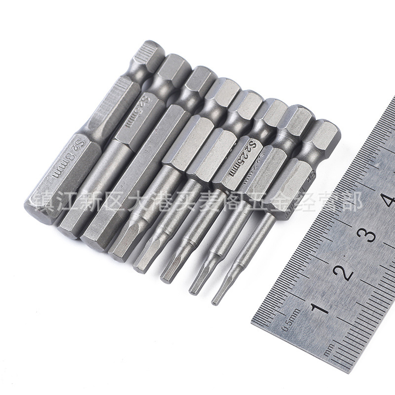 8-piece set of hexagonal head, 50mm long S2 material head details Picture