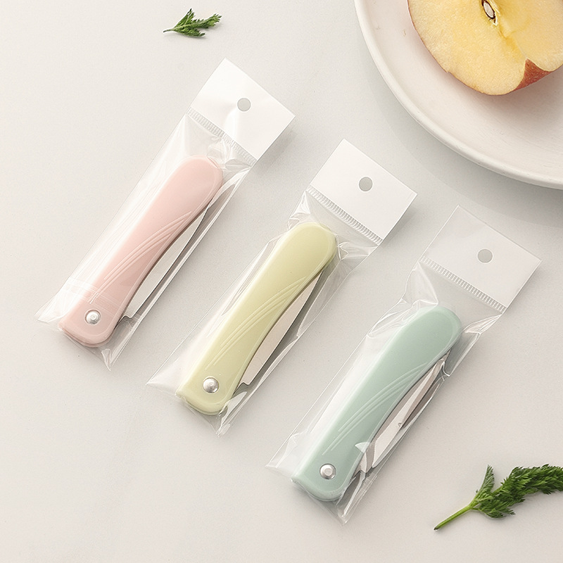 Wholesale of folding stainless steel household kitchen knife peelers, one-yuan store portable peelers for cutting fruits and vegetables details Picture