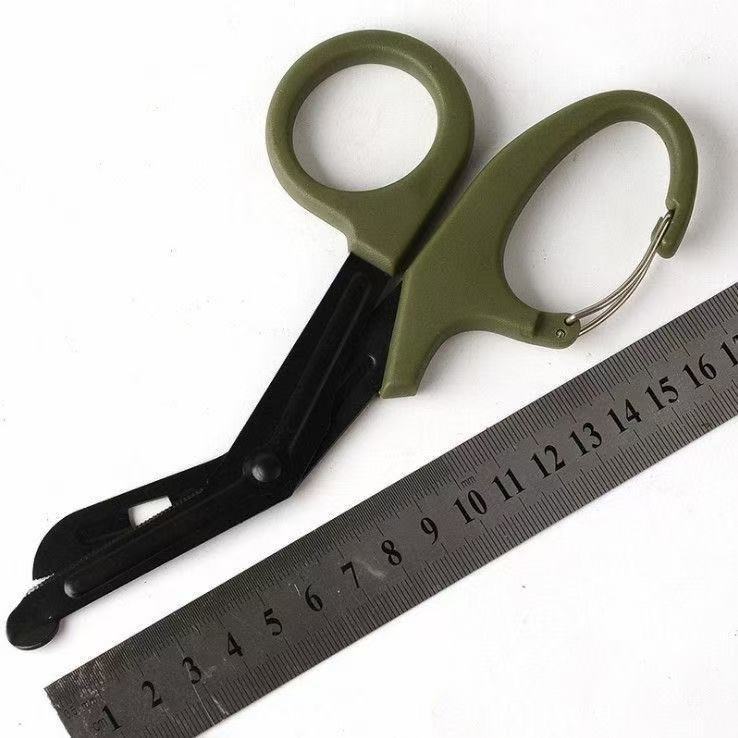 Multi-functional buckle scissors, outdoor activity, family backup, medical backup scissors, gauze, iron wire, iron sheet scissors Item Picture