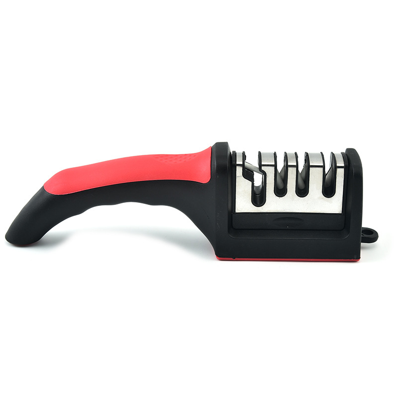 Wall-mounted four-section knife sharpener, kitchen multi-functional knife sharpener, handheld quick whetstone, new household knife sharpener Item Picture