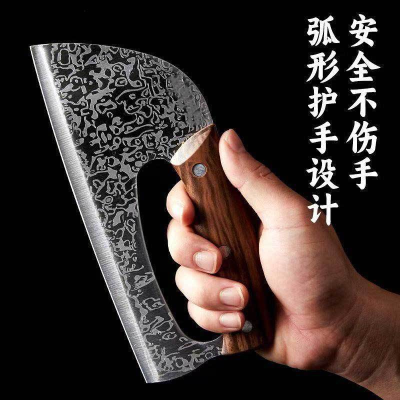 Ladies' effortless household handcrafted stainless steel kitchen knife, chef's sharp meat knife, slicing knife, kitchen knife, no need for grinding Specification drawing