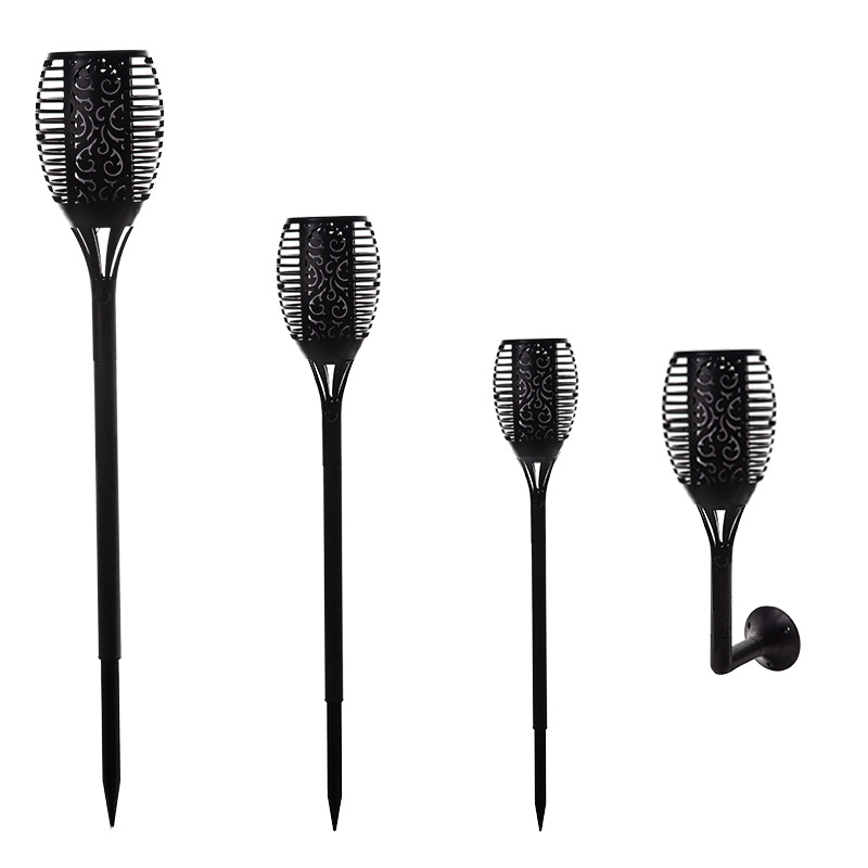 Solar outdoor wall lamps, lawn lamps, solar lamps, waterproof garden lamps, flame lamps, street lamps, landscape ground insert lamps Specification drawing