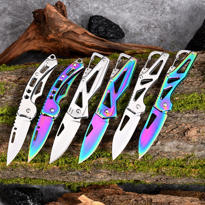 Factory direct sales of outdoor portable keys, small knives, multi-functional knives, survival folding knives, self-defense mini knives details Picture